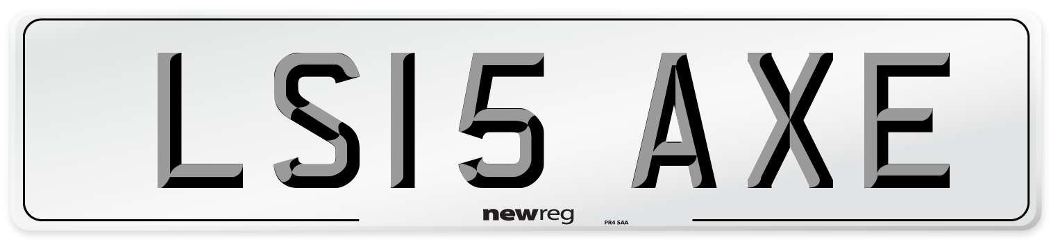 LS15 AXE Number Plate from New Reg
